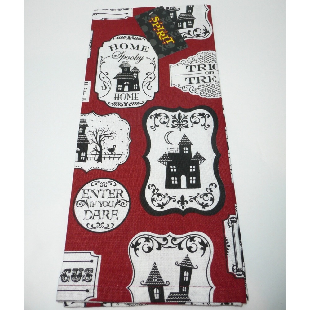 Spooky Home Decorative Hand Towel Spirit Halloween Haunted House Gothic Witches